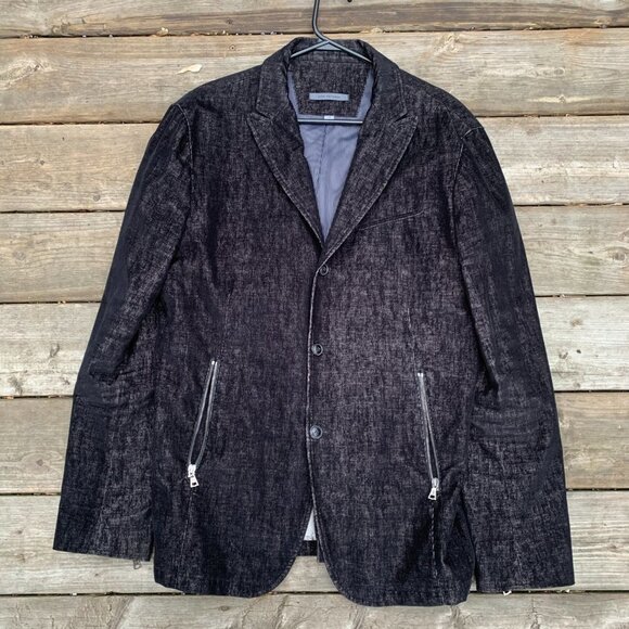 1198$ MSRP John Varvatos Tonal Plaid Zip Detail Jacket Size 54 - Picture 3 of 15